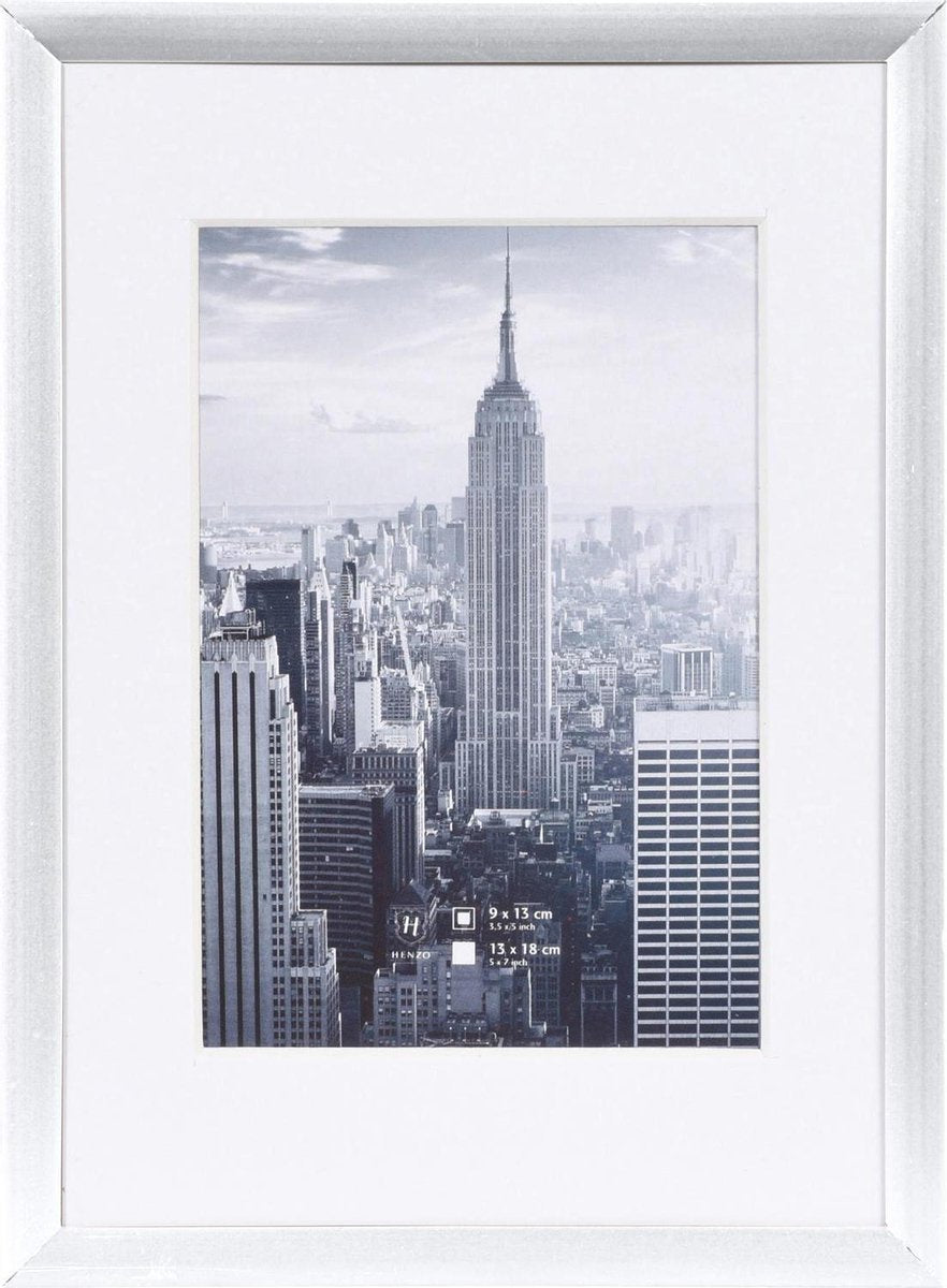 Henzo Fotorahmen – Manhattan – Fotogröße 13 x 18 cm – Silber