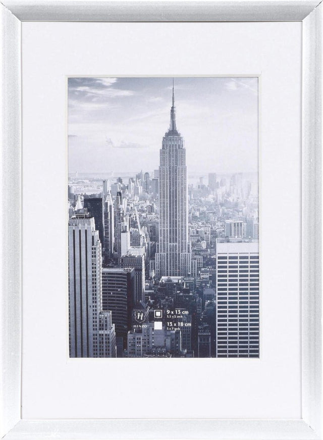 Henzo Fotorahmen – Manhattan – Fotogröße 13 x 18 cm – Silber