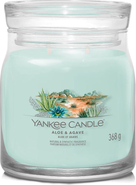 Yankee candle - aloe agave medium geurkaars - 50 branduren - 2 lonten