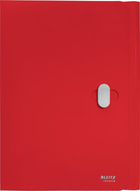 Leitz Recycle 3-Klappen-Ordner A4 – 80 % recycelter Post-Consumer-Kunststoff – Rot