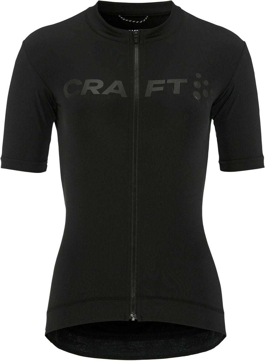 Craft endur logo jersey w dames fietsshirt - zwart s