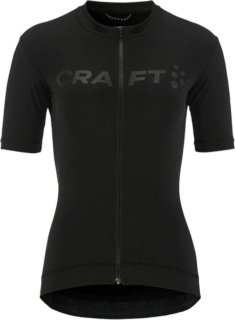 Craft endur logo jersey w dames fietsshirt - zwart s