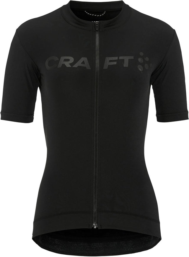 Craft endur logo jersey w dames fietsshirt - zwart s