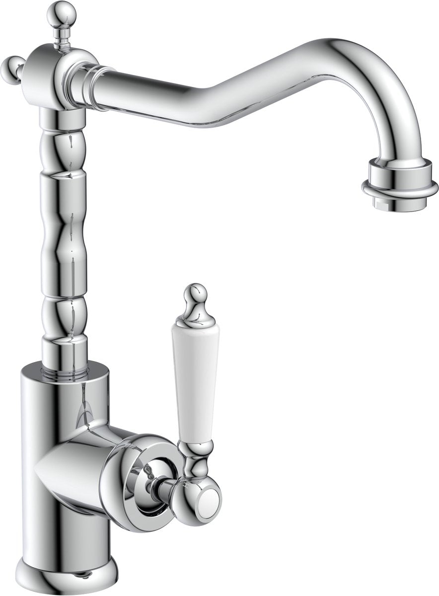 Schütte Schütte Eenknops Mixer Old Style Chrom -gelenkt