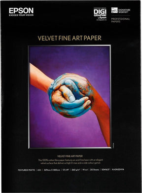 Epson Velvet Fine Art Papier, DIN A3+, 260g m², 20 Blatt