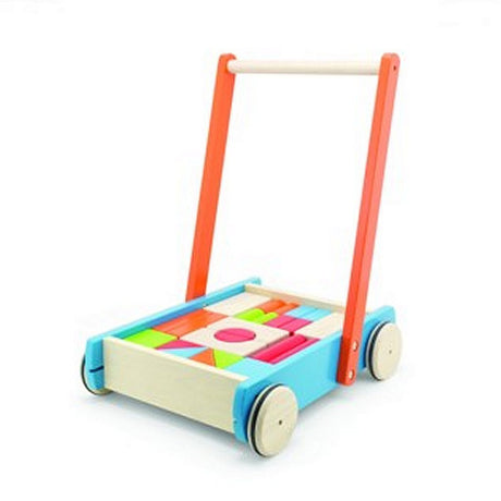 Pintoy Baby Walker Schiebewagen mit Blöcken