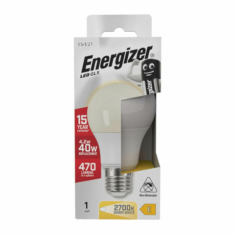 Energizer bollamp 7,3w 60w e27 806lm warmtekleur