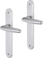 Impresso deurkruk - cambridge - voor binnen - ovaal deurschild met schroeven - aluminium - 2 stuks