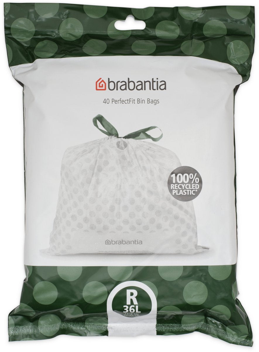 Brabantia Perfectfit Müllsäcke – 36 l – Code R – 40 Stück