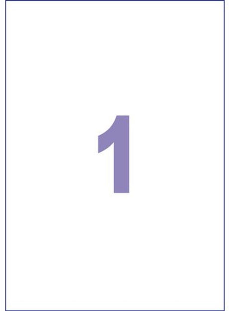 Kangaro-Etiketten – universell – Inkjet-Laserkopie 210 x 297 mm – 25 Blatt – 1 Aufkleber pro Blatt