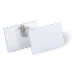 Durable badge met combiklem formaat 54 x 90 mm in een doos - 50 stuks
