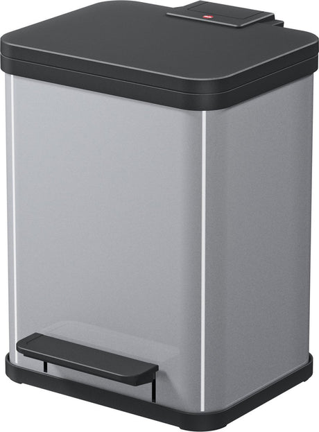 Hailo öko duo plus Abfallbehälter - 2 x 9 l - Silber
