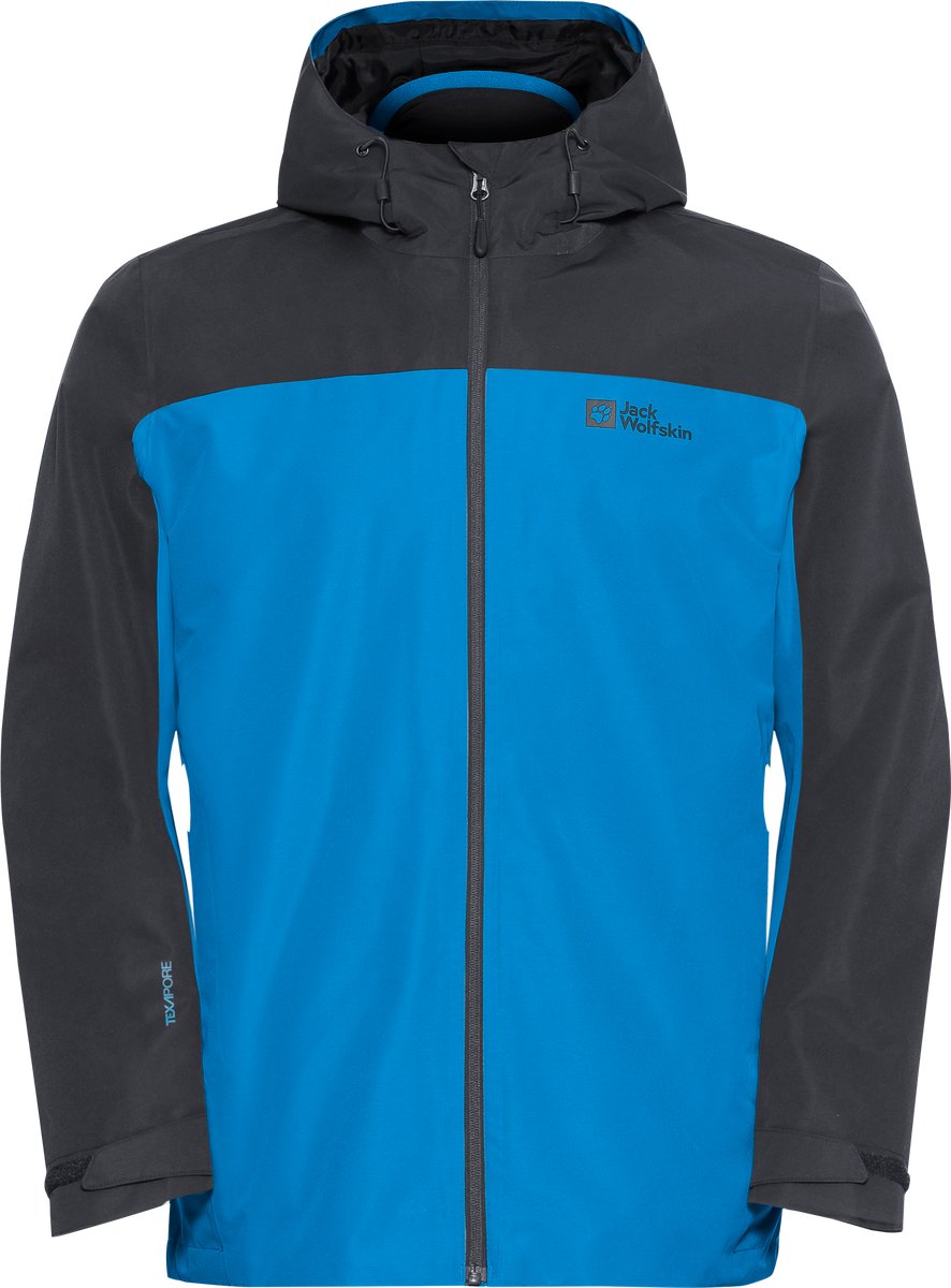 Jack wolfskin taubenberg 3in1 jkt m heren outdoorjas - aurora blue