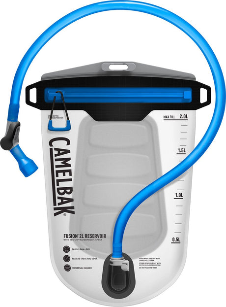 Camelbak Fusion Reservoir Tru Zip wasserdichter Reißverschluss – Trinksystem – 2 l – transparent (klar)