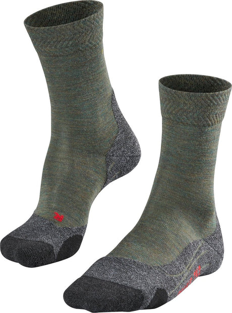 Falke TK2 Melange Anti-Blister Wandersocken aus dickem Woll-Funktionsmaterial Herren Grün - Größe 39-41