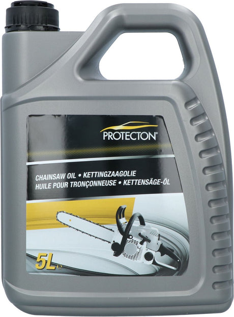 Protecton Kettensägenöl – zum Schutz und zur Schmierung der Sägekette – für Elektro- und Benzin-Kettensägen – stark haftend – verhindert Schwingeffekt – 5 Liter
