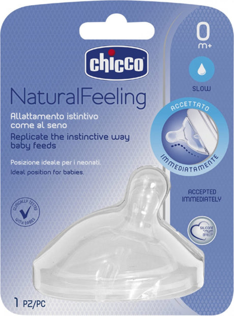 Chicco Schnuller 0m+ gebogenes Silikon transparent