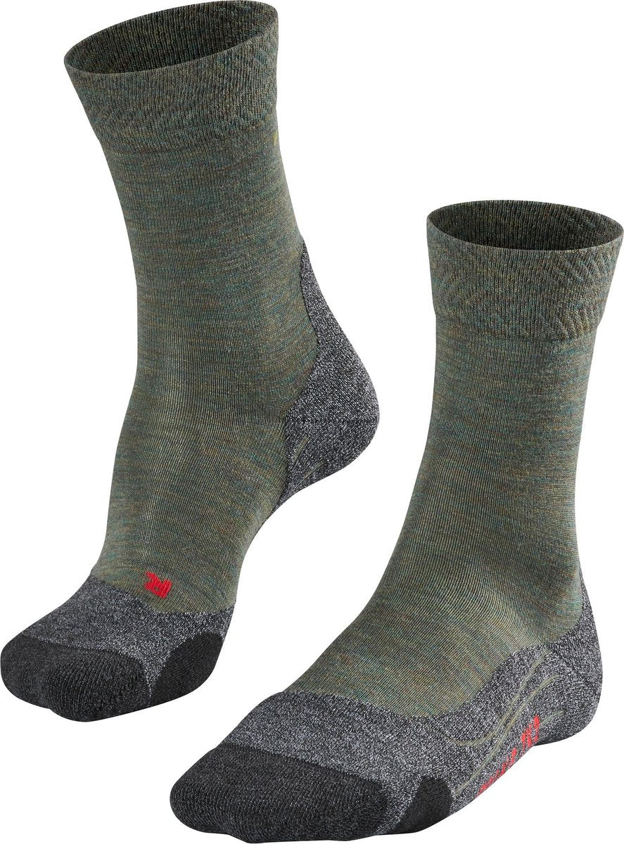 Falke TK2 Melange Anti-Blister Wandersocken aus dickem Woll-Funktionsmaterial Herren Grün - Größe 44-45