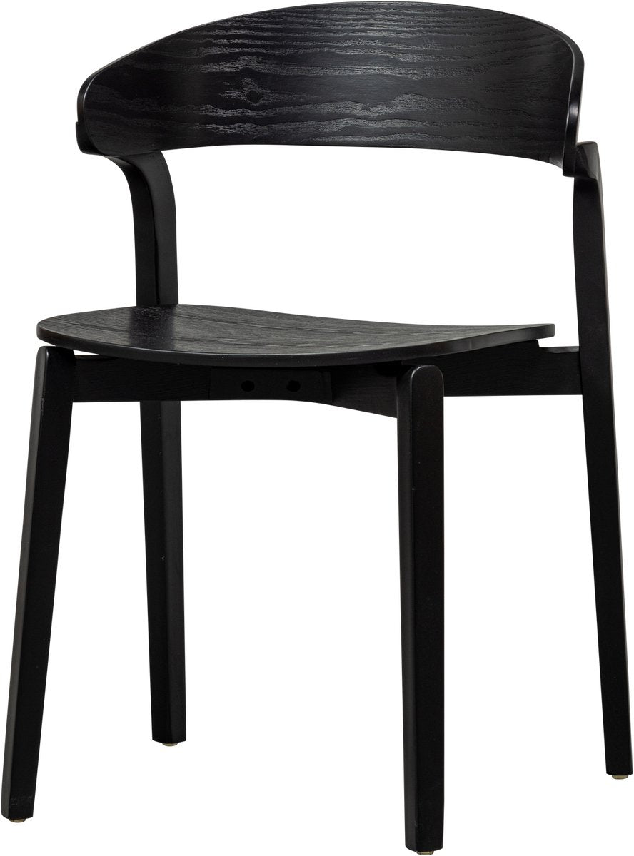 Woood cras eetkamerstoel - essenfineer - zwart - 75x52x42
