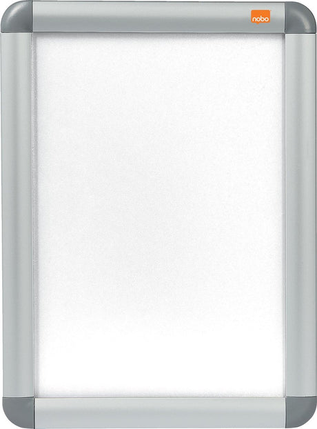Nobo Aluminium A4 Klickrahmen für Dokumente und Poster – inklusive Wandmontagematerial