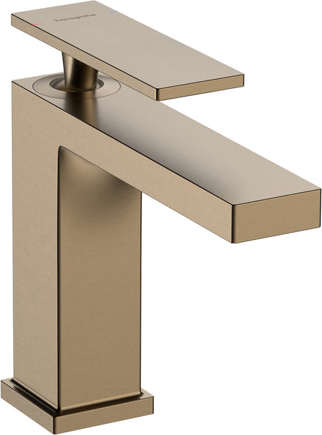 Hansgrohe tecturis e – Waschtischarmatur – Einhebelbedienung – ohne Ablaufgarnitur – Größe 110 mm – gebürstete Bronze