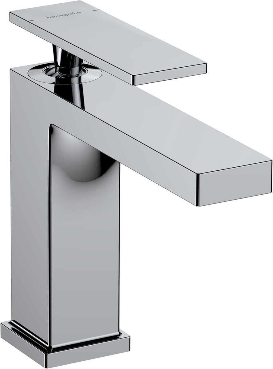 Hansgrohe tecturis e – Waschtischarmatur – Einhebelbedienung – mit Ablaufgarnitur – Größe 110 mm – Chrom