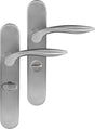 Differnz | groningen deurkruk | ovaal schild | wc 63 mm | mat chroom