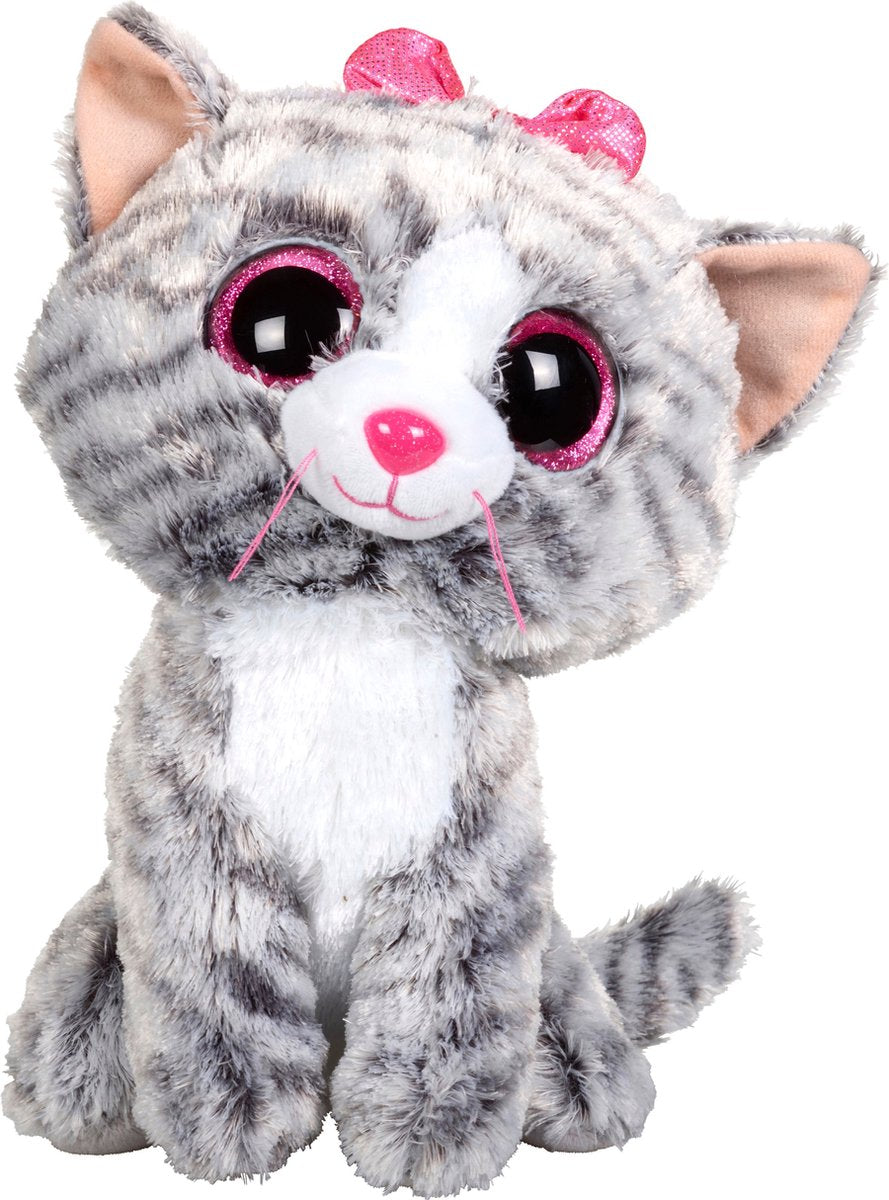 Ty Beanie Boo's Kiki Plüsch graue Katze Kuscheltier 15 cm
