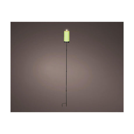 Lumineo Solarkerze auf Stecker grün ø7xh117cm