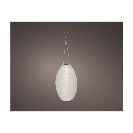Lumineo Solarlaterne aus weißem Nylon ø22xh33cm