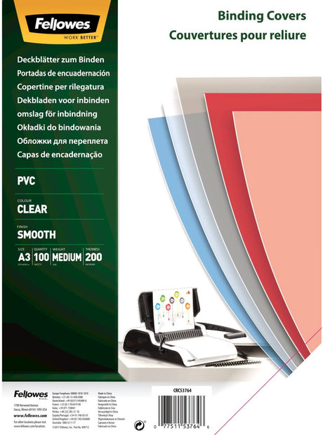 Fellowes Einbandhülle 53764 transparentes PVC (Polyvinylchlorid)