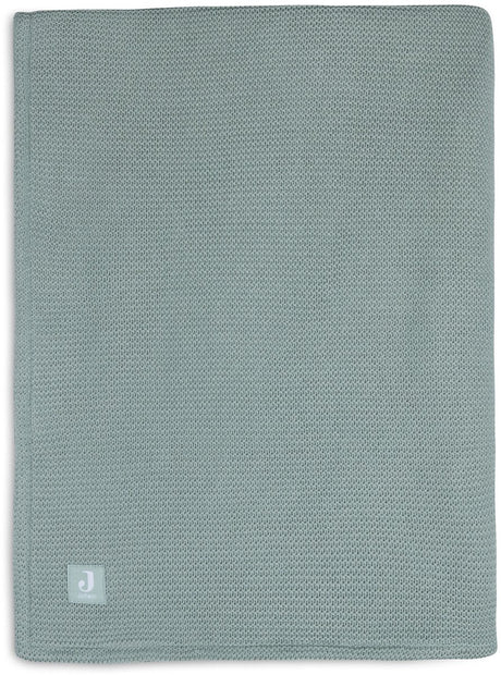 Jollein deken wieg 75x100cm basic knit forest green fleece