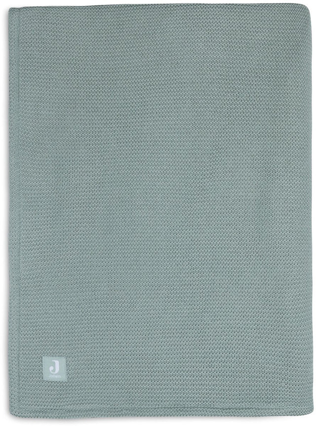 Jollein baby deken wieg 75x100cm basic knit forest green fleece