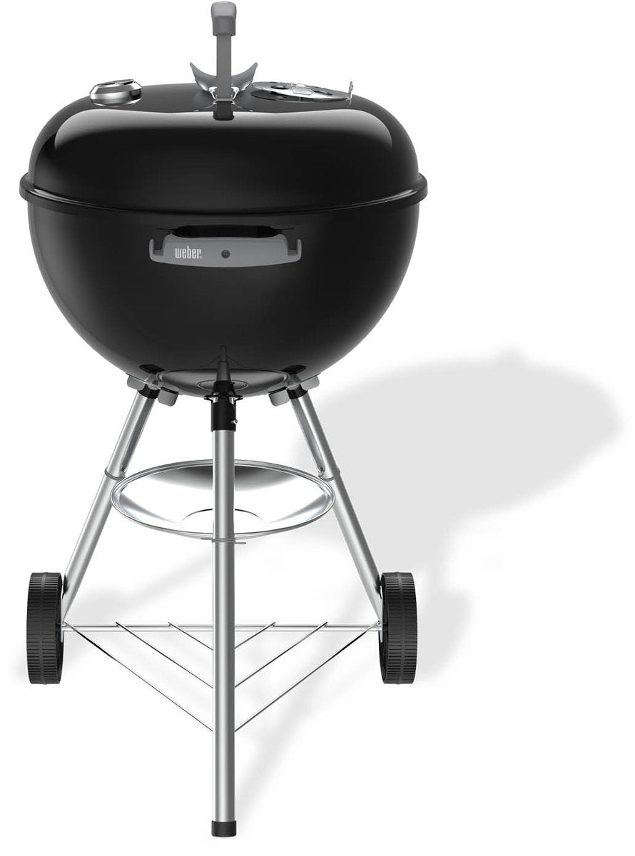 Weber Bar-B Wasserkocher – ø 47 cm Grillrost – Holzkohlegrill – Schwarz – Ascheauffangschale – 2 langlebige, wetterbeständige Räder – Deckelthermometer – 2 Werkzeughaken – kratz- und rostbeständig