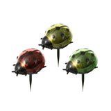 Lumineo solar steeklamp lieveheersbeestje plastic 6x8x14cm 3 assorti