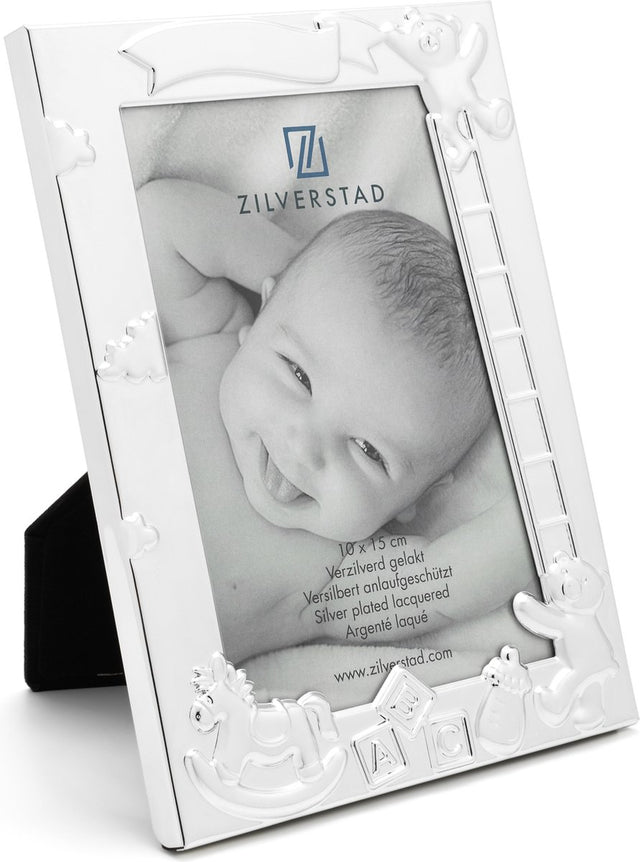 Zilverstad - fotolijst baby abc 10x15cm verzilverd
