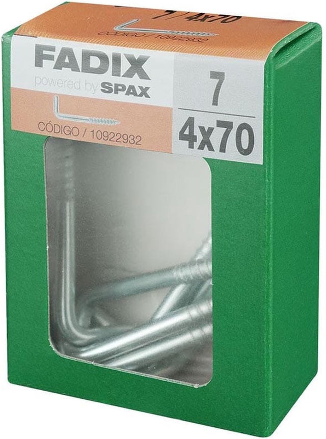 Fadix schroefhaak 4.0x70mm - verzinkt - 7 stuks
