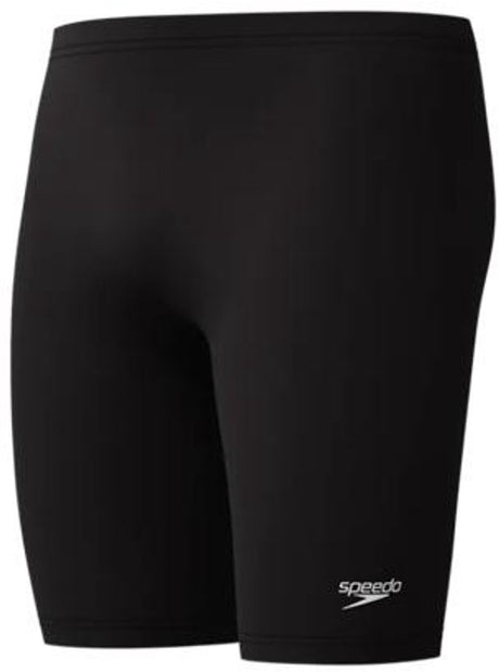 Speedo Endurance+ Logo Jammer Herren – enge Badehose Herren – chlorbeständige Badehose Herren – farbechte Sport-Badehose Herren – Schwarz und Weiß – M