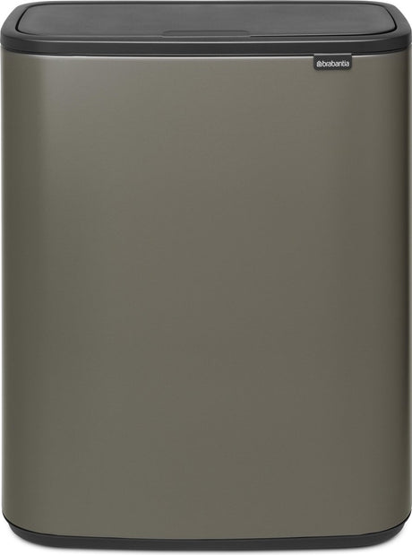 Brabantia bo touch bin prullenbak - 60 liter - 1 vak - platinum