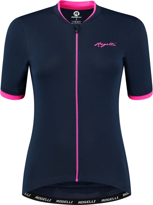 Rogelli essential fietsshirt - korte mouwen - dames - groen, roze - maat xs