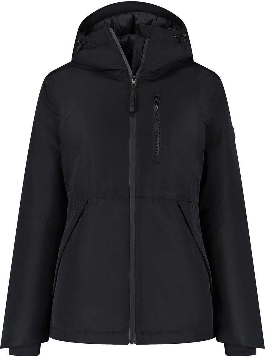 Kjelvik nela dames outdoorjas - zwart 48