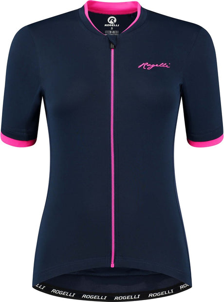 Rogelli essential fietsshirt - korte mouwen - dames - groen, roze - maat m