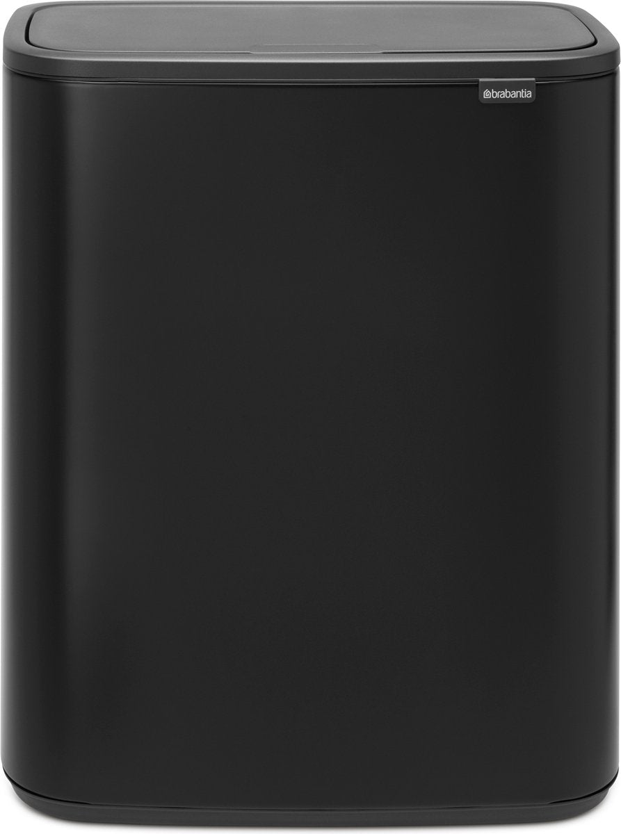 Brabantia Bo Touch Bin Abfallbehälter – 2 x 30 Liter – Mülltrennung – Mattschwarz