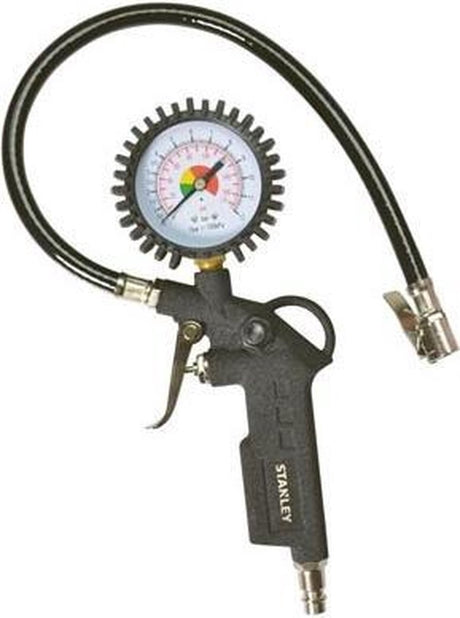 Stanley Reifenfüllpistole 150533xstn – Blaspistole 10bar – mit Manometer – Kompressorzubehör