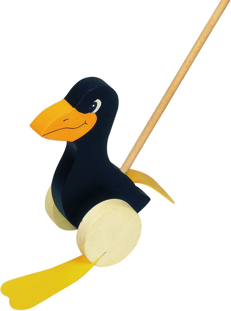 Goki Stickroller: Rabe H19cm, Stick L60cm, 1+