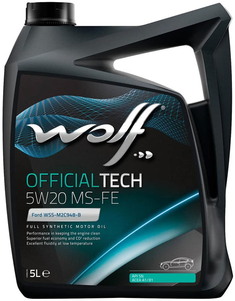 Wolf Motoröl, OfficialTech MS-FE. Motoröl 5w20 5l off.tech ms-fe