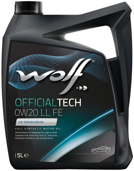 Wolf Motoröl, offizielle Tech ll fe. Motoröl 0w20 5l off.tech ll fe