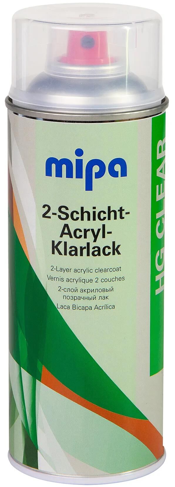 Mipa Klarlack Autospray 2-Schicht Acryl Klarlack 400ml Sprühdose