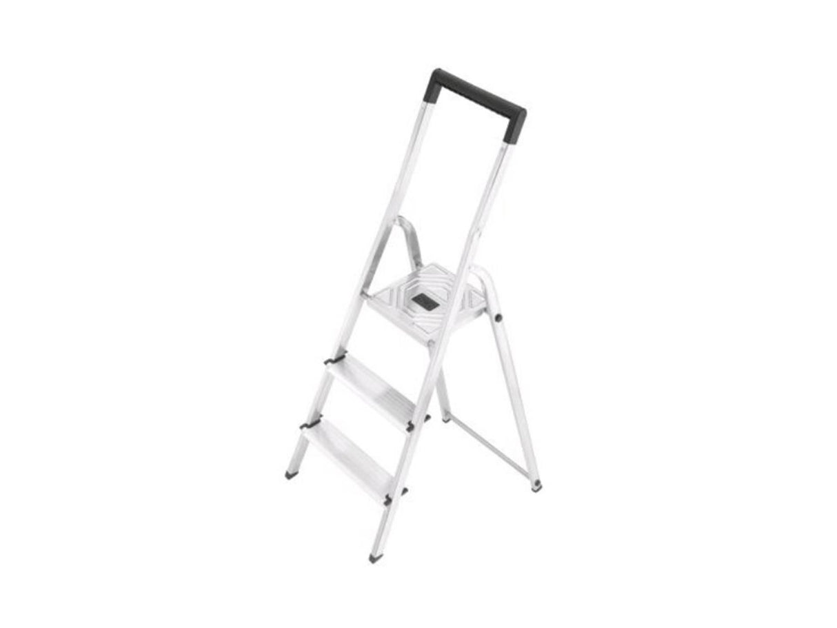 Hailo L40 Haushaltstreppe mit 3 Stufen Aluminium