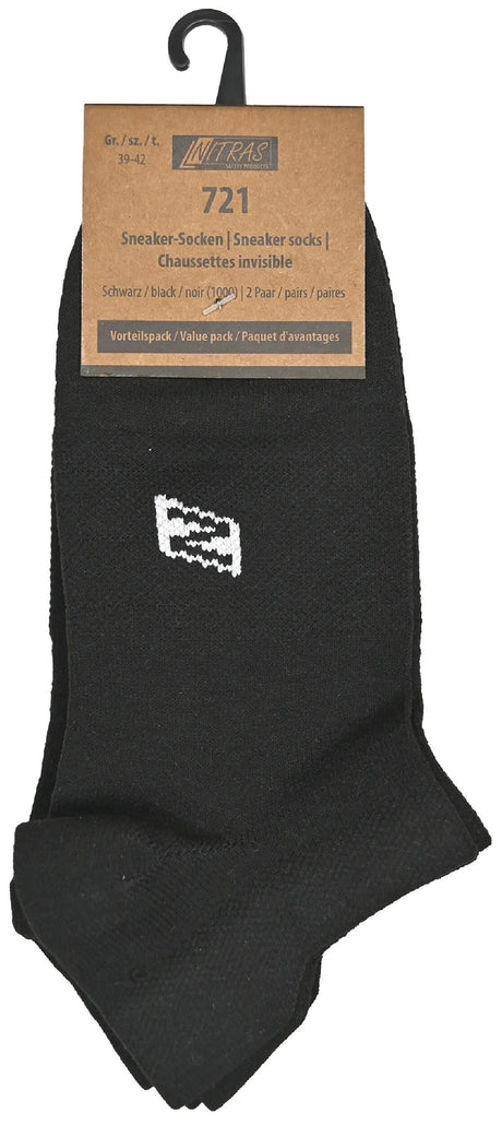 Nitras Sicherheitssocken Nitras Sneaker Sneaker-Sock.sw Gr.39-42 Nitras 1er Pack mit 2 Paaren